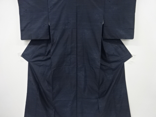 JAPANESE KIMONO / VINTAGE KIMONO / SILK / DORO OSHIMA TSUMUGI / WOVEN FLOWER & PLANT